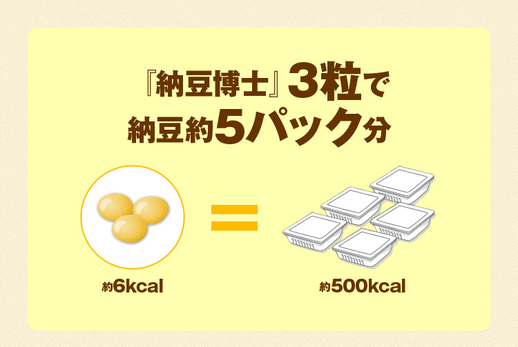 『納豆博士』3粒で納豆約5パック分